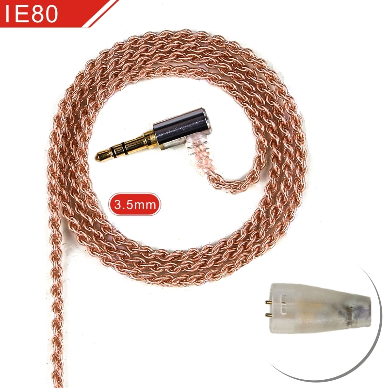 IE80 3.5mm Rose gold FDBRO DIY 3,5 мм кабель для наушников 0,78 мм 2Pin провод для 1964 W4R UM3X ES3 ES5 кабель для наушников MMCX/2PIN/IE80/IM/A2DC Кабо - Цвет: IE80 3.5mm Rose gold