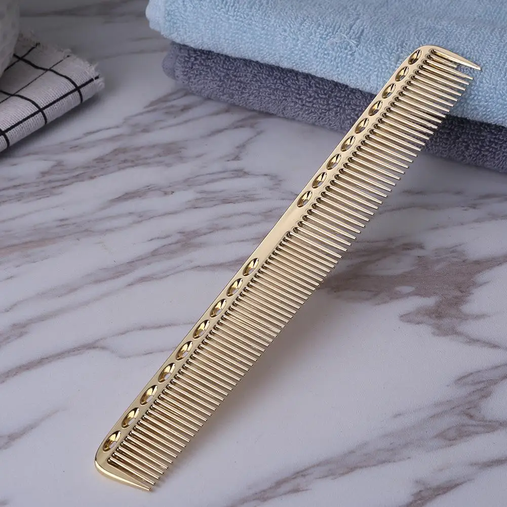 

Professional Hair Comb Stainless Steel Anti- static Comb Salon Hairdressing Barbers Styling Brush Hair Beauty Tools