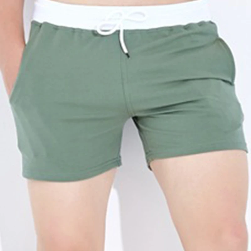 

Heavywood Men's Running Fitness Shorts Drawstring Pocket Elastic Waist Shorts Fitness Jogging Workout Men Three-Point Pants