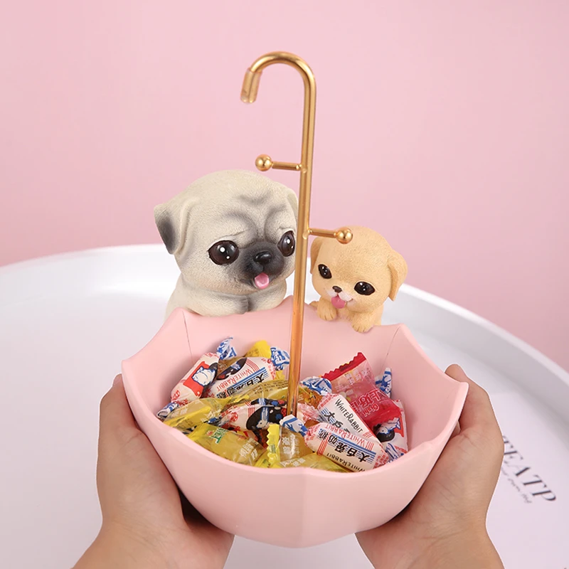 

Makeup Organizer Medicine Rack Box Container Kitchen Lucky Dog Cosmetic Storage Box Jewelry Storage Home Office Candy Tray