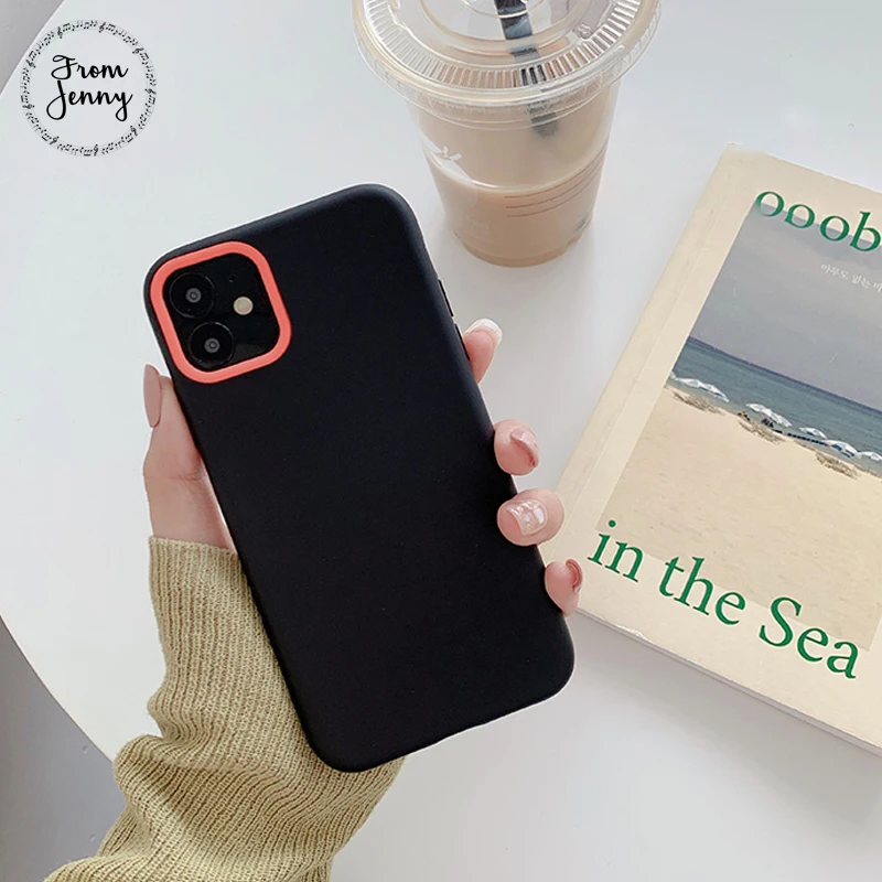 From Jenny простой сплошной цвет для iPhone 11 Pro x xr xs max 6 6s 7 8 с датчиком прибавления