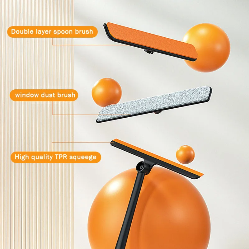 3 в 1 очиститель окон ракель зеркал ванной вращающийся скребок TPR для стекла