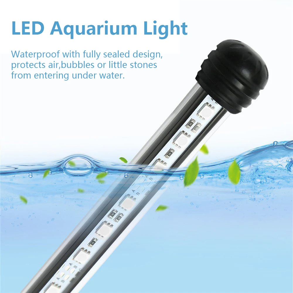 RGB LED Light Aquarium Fish Tank Submersible with Remote Control Fishing Lights Lampe 18/28/37/48/57/62/71/92/112cm | Дом и сад