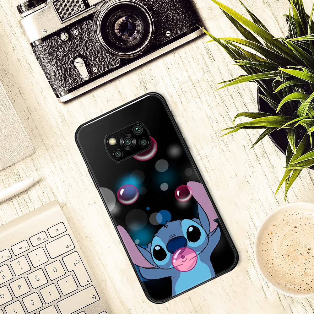 

Cartoon cute Stitch Phone case Cover Hull For Xiaomi Mi A2 A3 8 9 9T Note 10 Se Lite Pro black Waterproof Fashion Funda Tpu