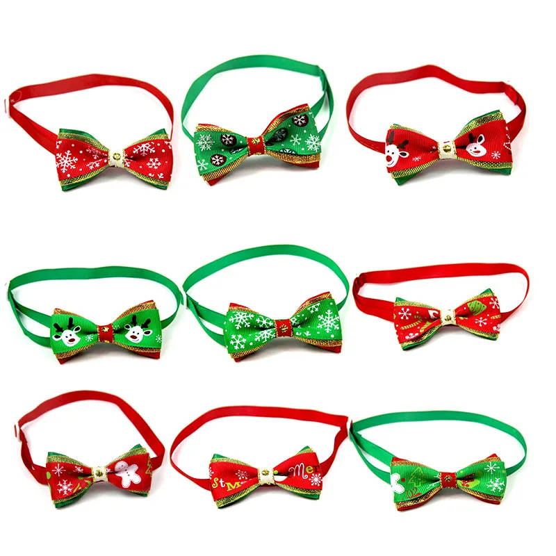 20 шт. рождественские товары для домашних животных бант питомца ошейник собаки