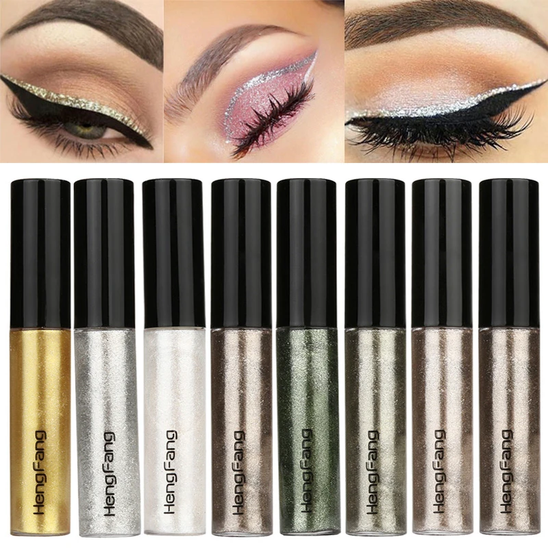 8 цветов блестящая жидкая подводка для глаз водостойкая стойкая Мерцающая