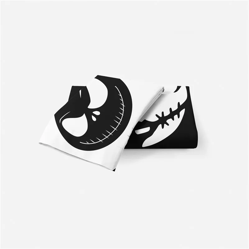 Комплекты постельного белья King size черно-белые парные пододеяльники с наволочкой