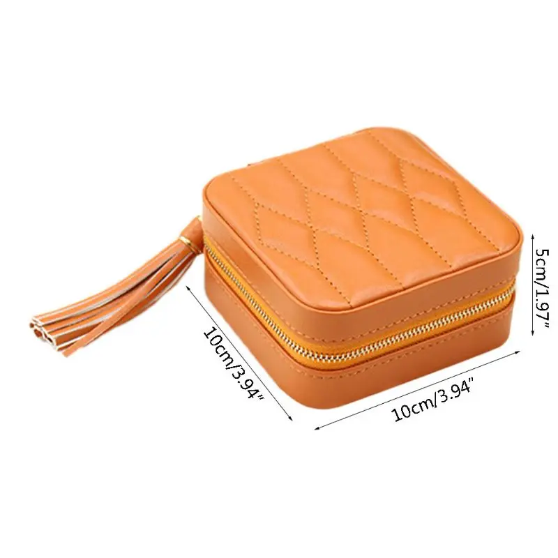 

Small Travel Jewelry Box Travel Mini Organizer Portable Display Storage Case for Rings Earrings Necklace Gifts