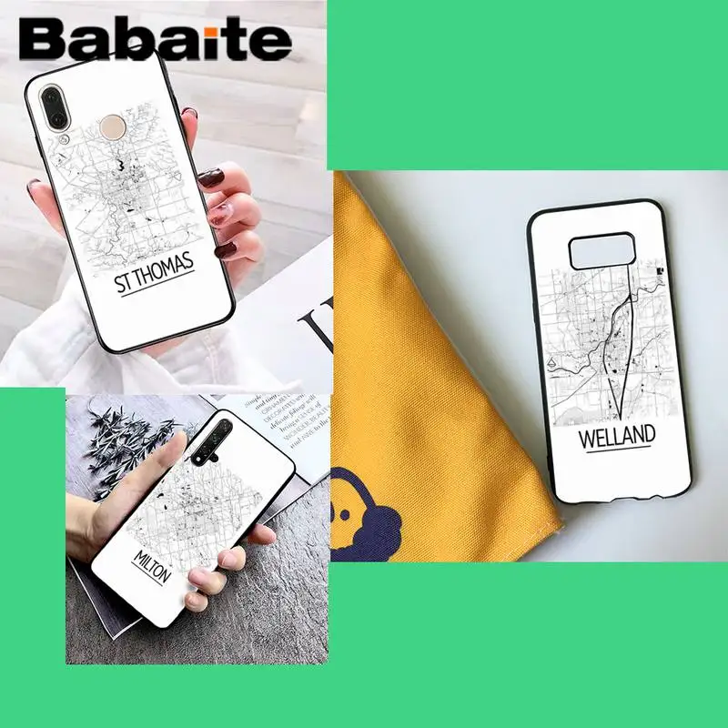 

Babaite Sketch Exclusive City Map Cell Phone Case for samsunga30 s 40 s8 20 huaweinova7pro 8x p30lite honor 10i redminote8pro