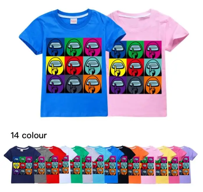 

Children Cartoon Anime Boys T Shirt Summer Game Printed Kids T-shirt Toddler Girls Short Sleeves Tshirt O-neck Tee Tops
