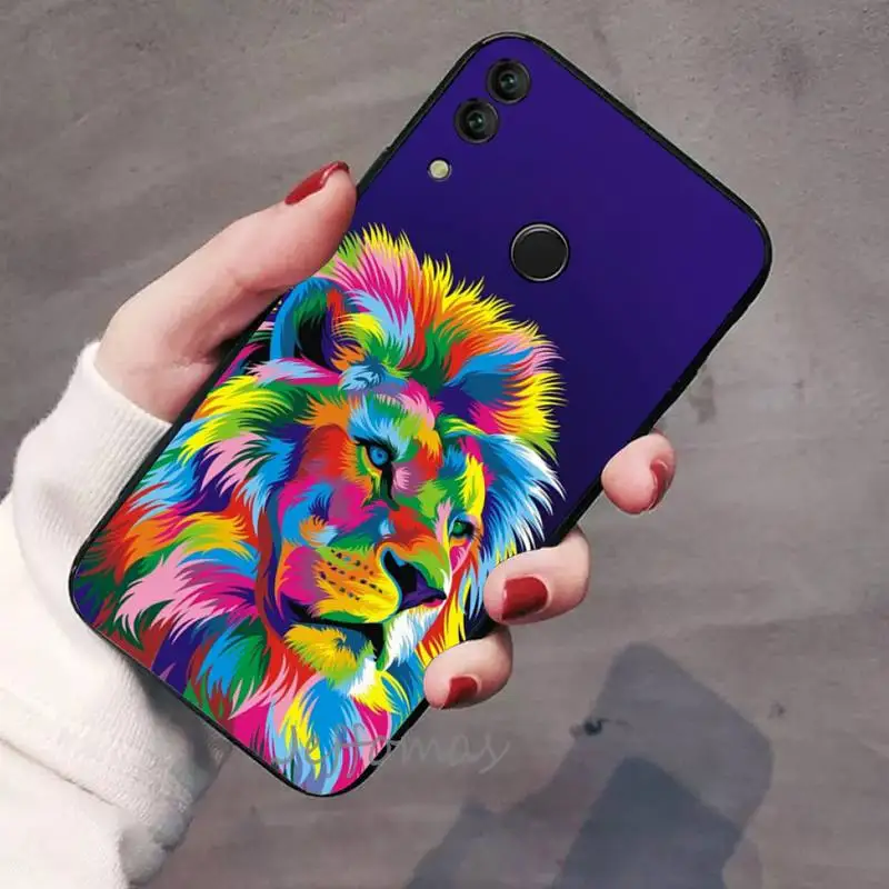 

Big Lion On Stone Snow Phone Case For Huawei Honor view 7a5.45inch 7c5.7inch 8x 8a 8c 9 9x 10 20 10i 20i lite pro