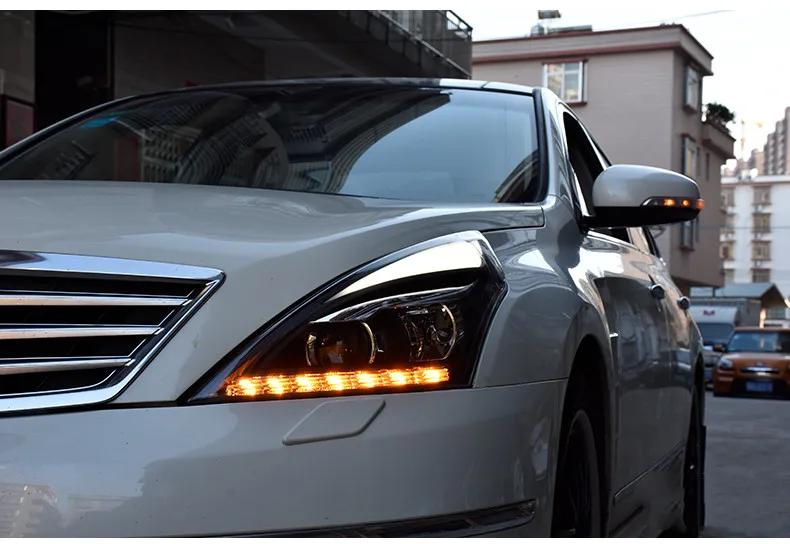 

Osmrk HID LED headlight assembly angel eye daytime running light with turn signal for Nissan teana 2008-2012