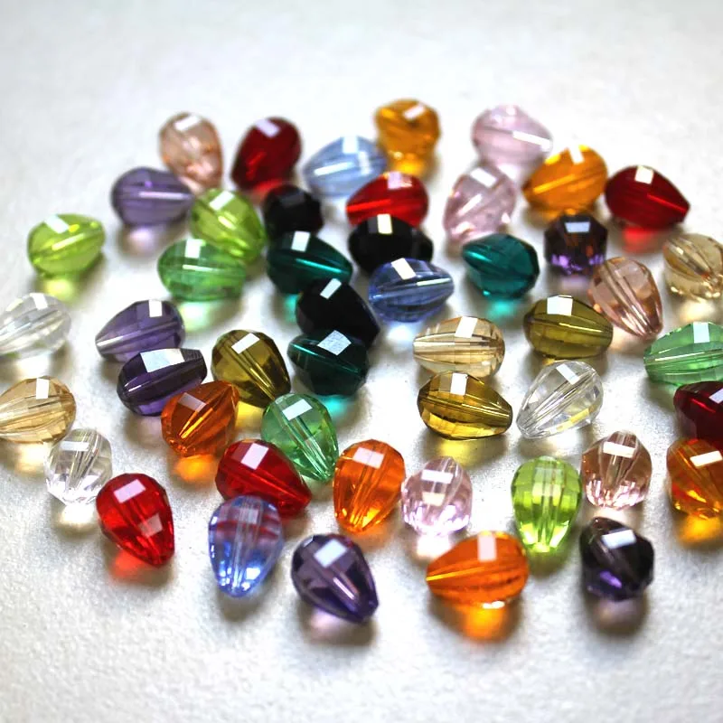 

100 шт., стеклянные бусины для ювелирных изделий, 10 х8 мм