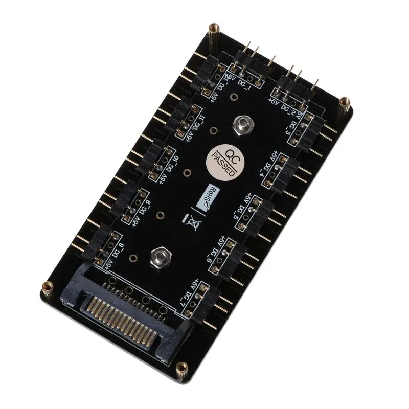 12 Way 5V RGB LED Splitter HUB with PMMA Case and Magnetic Standoff SATA 15-Pin Power Supply for asus/MSI 3Pin | Компьютеры и офис