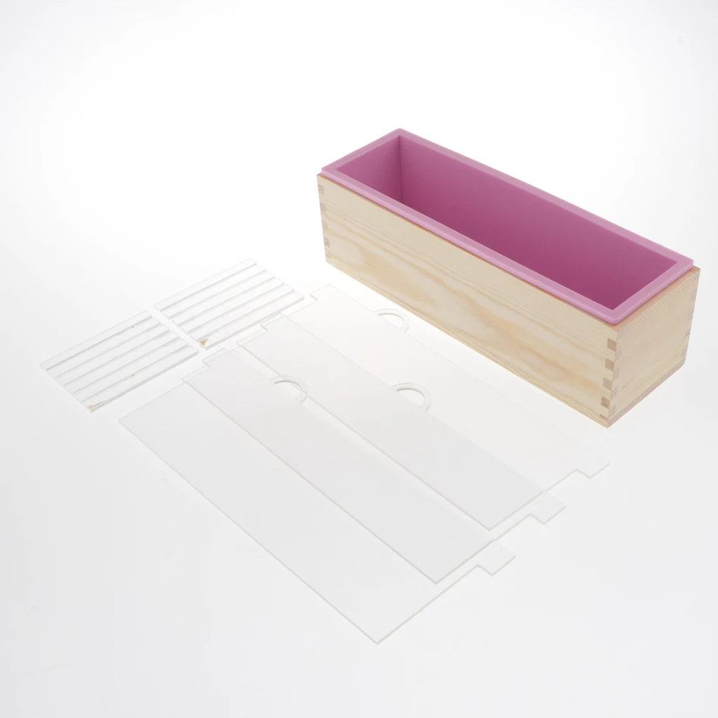 Rectangle Wood Box Silicone Soap Mold DIY Candle Tool For Toast Loaf Baking | Дом и сад