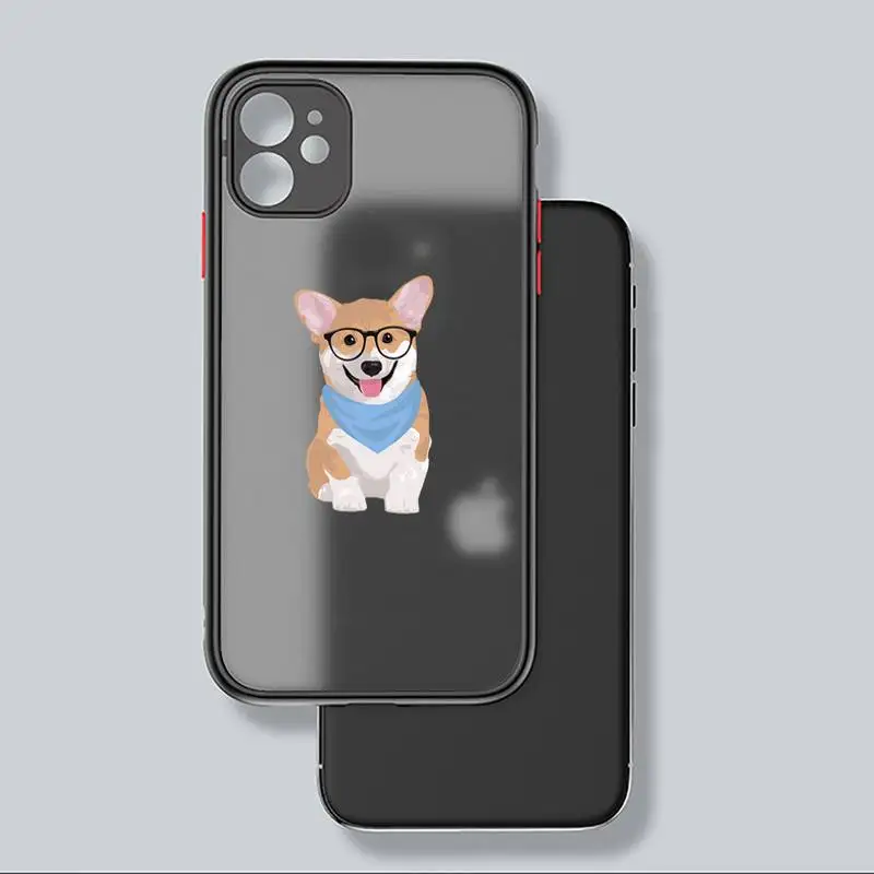 

Corgi Phone Case For iphone 12 11 8 7 plus mini x xs xr pro max matte transparent cover