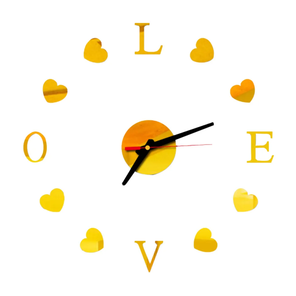 Лучшие Продажи Продуктов DIY настенные часы 3D зеркальная поверхность наклейка