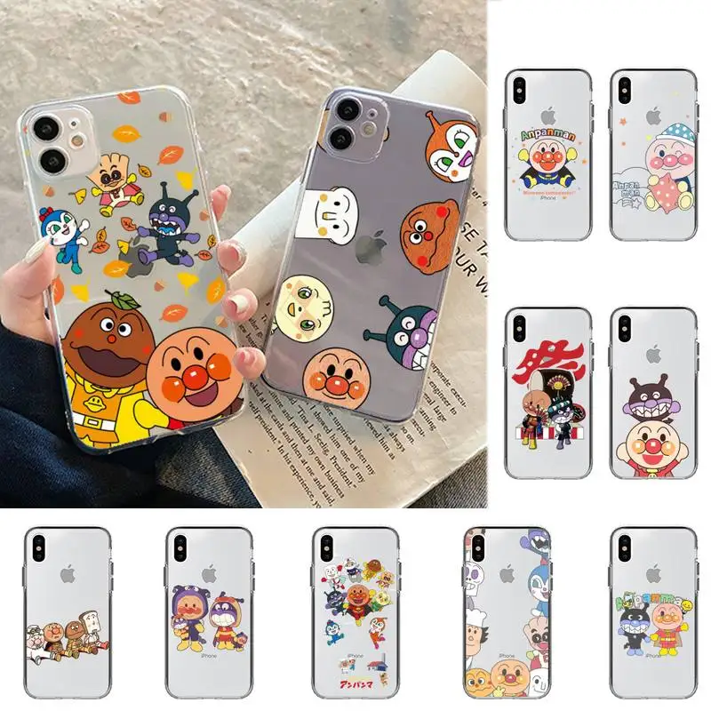 

Fashion Anpanman Phone Case for iPhone 13 11 12 pro XS MAX 8 7 6 6S Plus X 5S SE 2020 XR case