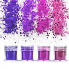 Блестящие тени для век, 4 штуки, блестящие, алмазные, для украшения ногтей, лазер, УФ-отверждаемая эпоксидная смола заполненные, модные поделки