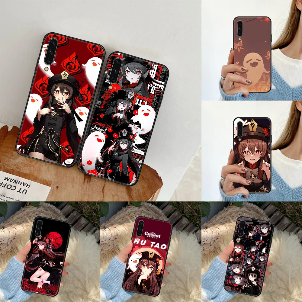 

HuTao Genshin Impact Game Phone Case Cover For Samsung Galaxy A7 9 8 10 20 20e 21 S 30 30S 31 41 50 50S 51 70 71 91 black Coque
