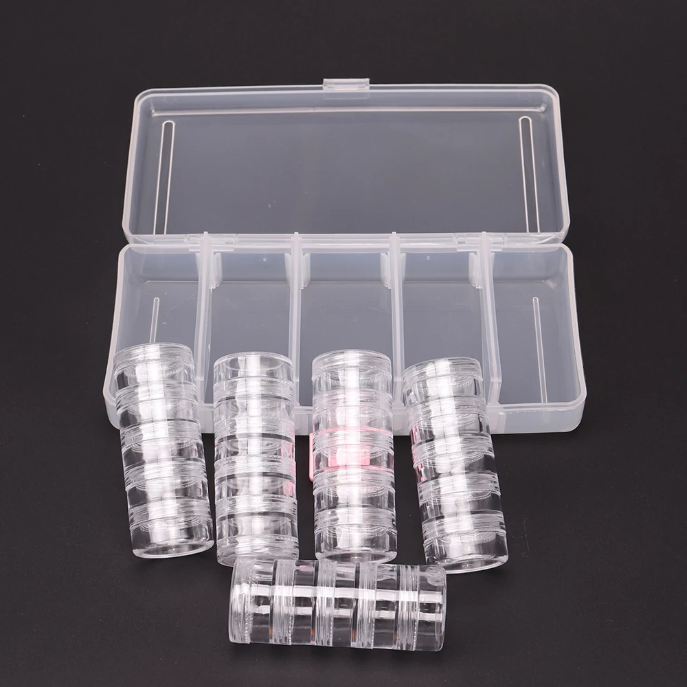 

Multifunction Diamond Painting Box Set Empty 25-Grid Clear Cream Container Cosmetic Container Face Cream Sample Pots Gel Box