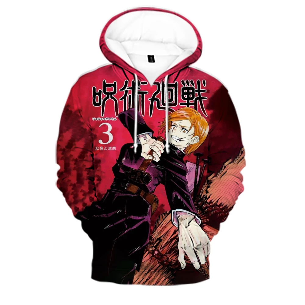 

Jujutsu kaisen Unisex Casual Hoodie Tracksuit Harajuku Sweatshirt Men Women Couple Fashion Hooded Pullovers Warm Sweatshirt 2021