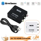 Конвертер AV-HDMI-совместимый с Full HD 1080P HDMI2AV RCA адаптер мини композитный CVBS к HDMI-совместимый AV2HDMI аудио