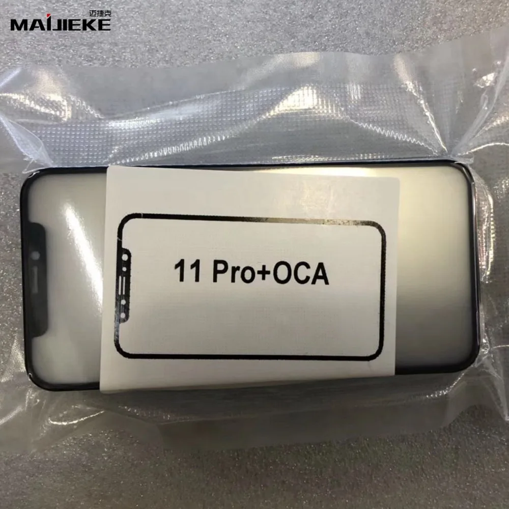 5 шт. для iPhone 11 pro, внешнее стекло для переднего экрана с OCA в сборе для iPhone 11 pro max, сенсорная панель, запасные части для ремонта