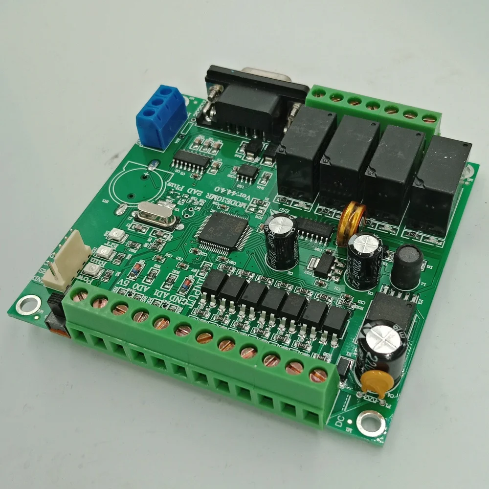Программируемый контроллер логики ПЛК FX2N 10MR STM32 MCU 6 вход 4 выход AD 0-10 в контроллер двигателя DC 24 В автоматическое реле управления