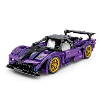 moc speed pull car racing sports vehicle pull back car supercar building blocks set kit bricks classic model toys for kids