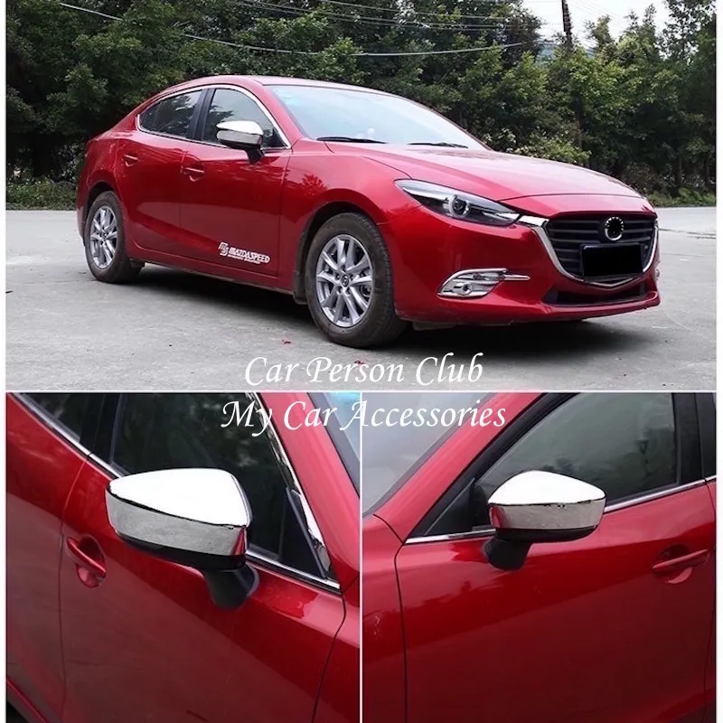 2 шт. накладки на боковое зеркало Mazda 3 Axela 2017 2019|Хромирование| |
