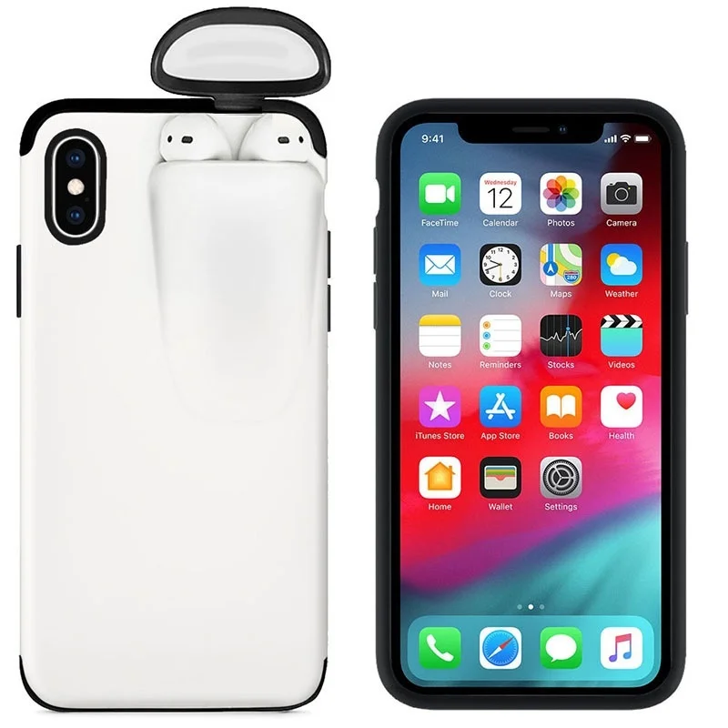 2 в 1 чехол для iPhone 11 Pro защитный TPU Fundas XS MAX XR X 8 7 6s Plus телефона | Мобильные телефоны и