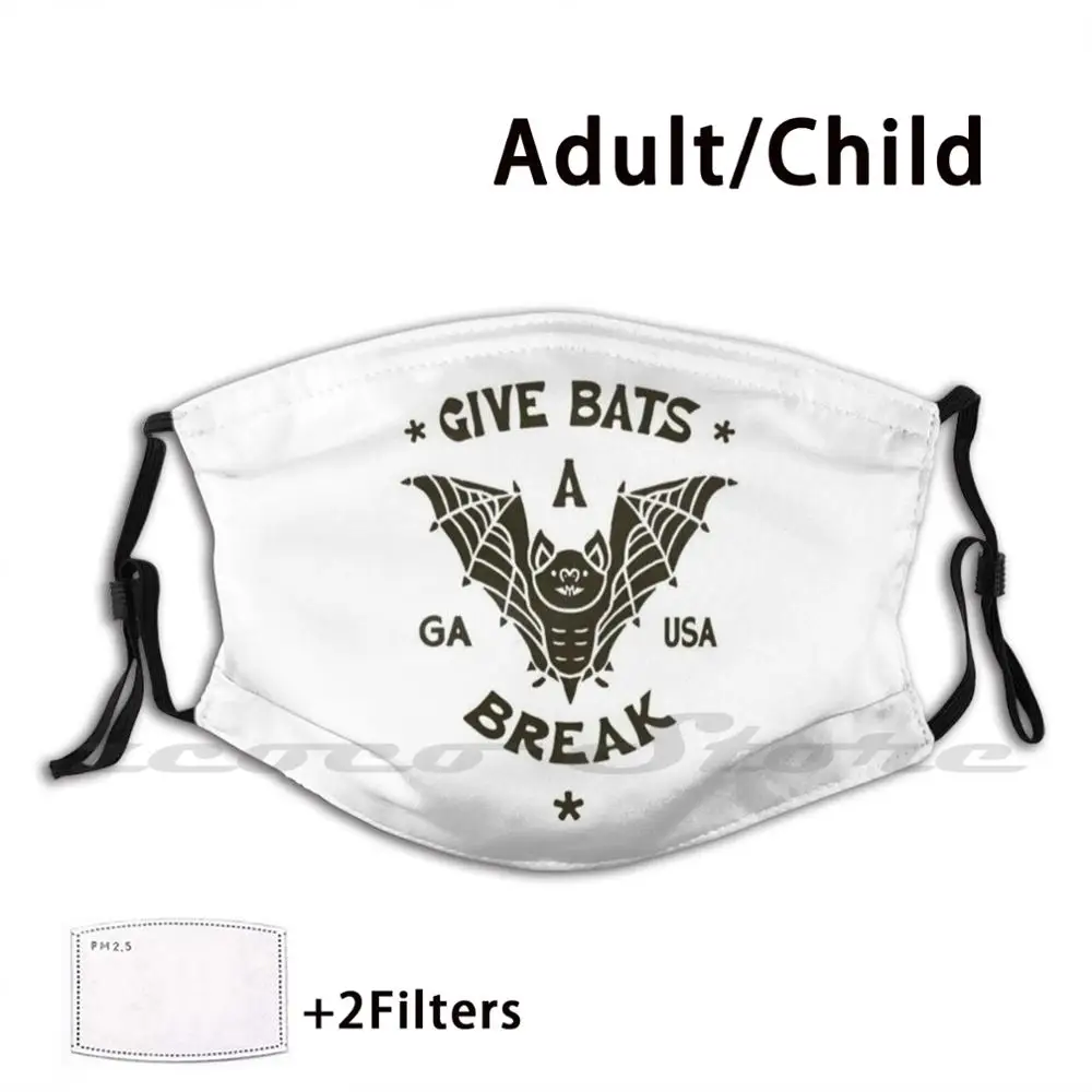 

Gbab Logo ( In Olive Drab 7 ) Mask Adult Child Washable Pm2.5 Filter Logo Creativity Bat Bats