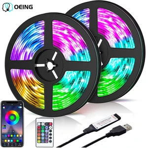 Светодиодная лента 1-30 м 5050 RGB Bluetooth USB Инфракрасный пульт дистанционного управления гибкий светильник с диодом DC5V подсветсветильник для телевизора подходит для дома