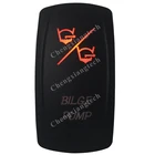 12 В автомобильный лодочный водонепроницаемый IP68 клавишный переключатель с насосом, оранжевый светодиод, 7-контактный DPDT ВКЛВЫКЛ, (ВКЛ) выкл (ВКЛ), мгновенный клавишный переключатель