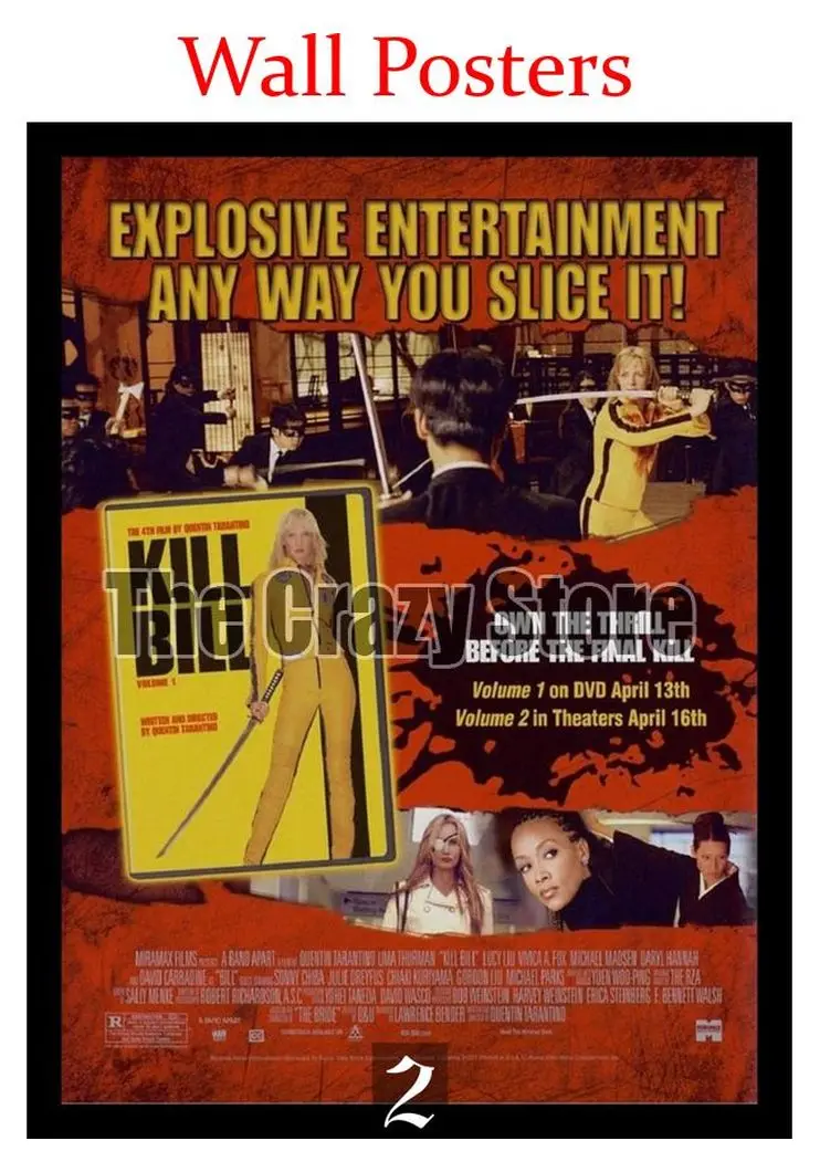 Kill Bill Vol.1 классическая белая крафт-бумага винтажные настенные постеры наклейки