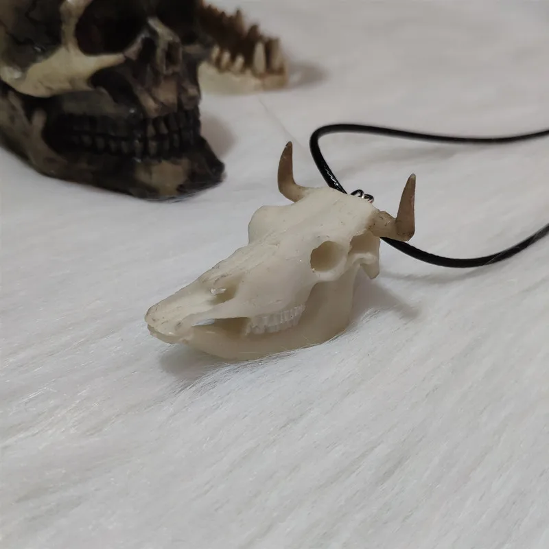 Ожерелье с подвеской в виде Головы Быка Череп Буйвола корова бизон скелет