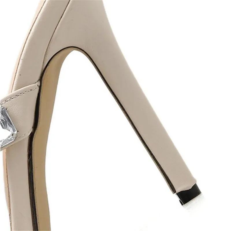 

New style women's slippers high-quality sexy women's shoes 12CM stilettos rhinestone ladies sandals fashion show 4-10 11