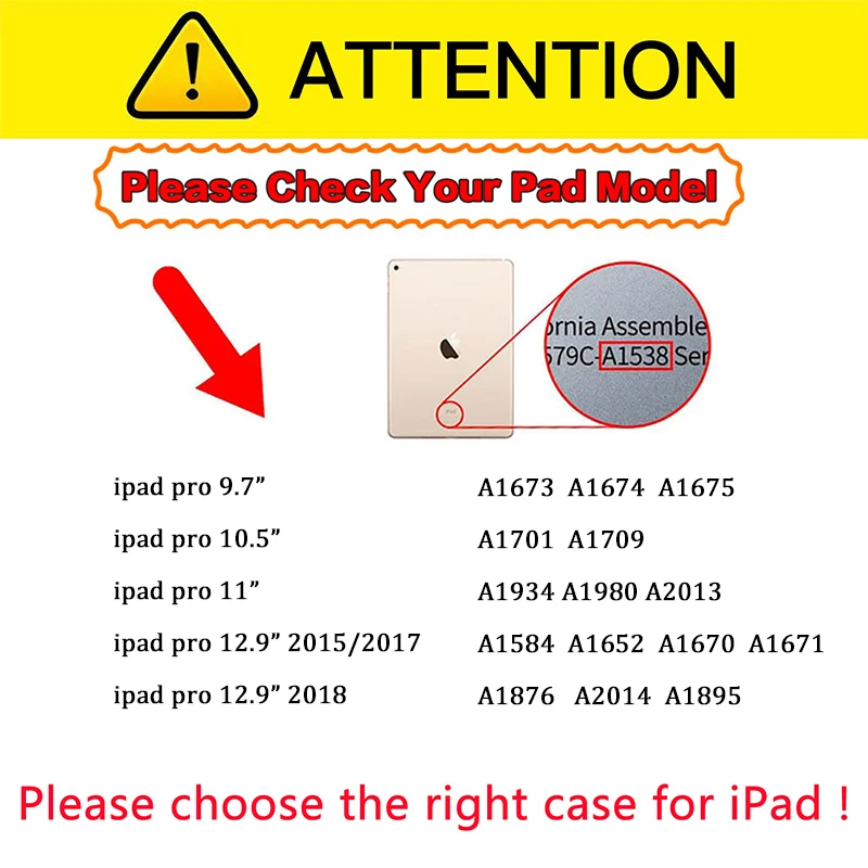 Флип-чехол для планшета с принтом, для iPad Pro 9," 10,5" 1" 12,9" из искусственной кожи, складной чехол-книжка для планшета