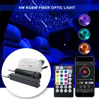 Устанавливаемый на крыше автомобиля Star светильник s DC12V 6 Вт RGB Bluetooth app светодиодный Пластик оптоволоконный светильник 2 м 0,75 мм 150  200 шт. со стрельбой Метеор эффект