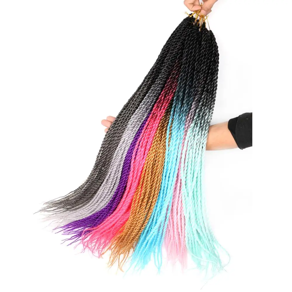 DAIRESS 22 &quotомбре Сенегальские крученые волосы на крючках косички 20 корней/упаковка