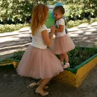 Mommy and Me юбка-пачка для всей семьи комплект одинаковых платьев платье с фатиновой юбкой для женщин для маленьких девочек миди плиссированная летняя юбка с эластичной резинкой на талии из сетчатой ткани, костюмы
