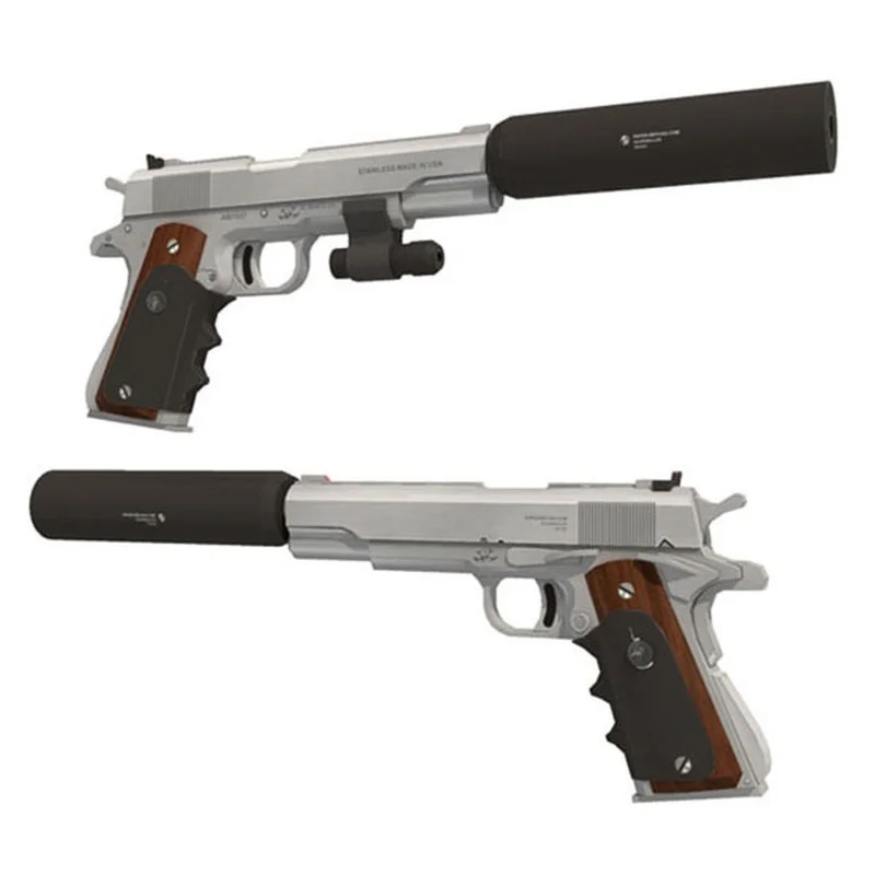 1:1 Бумажная модель огнестрельного оружия 3D ручной работы Killer Silverballer 45 ACP пистолет