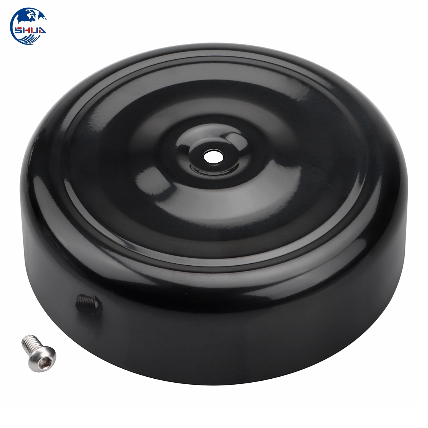 Гладкий черный круглый Стиль 7 &quotкрышка воздухоочистителя плотная ткань для Harley