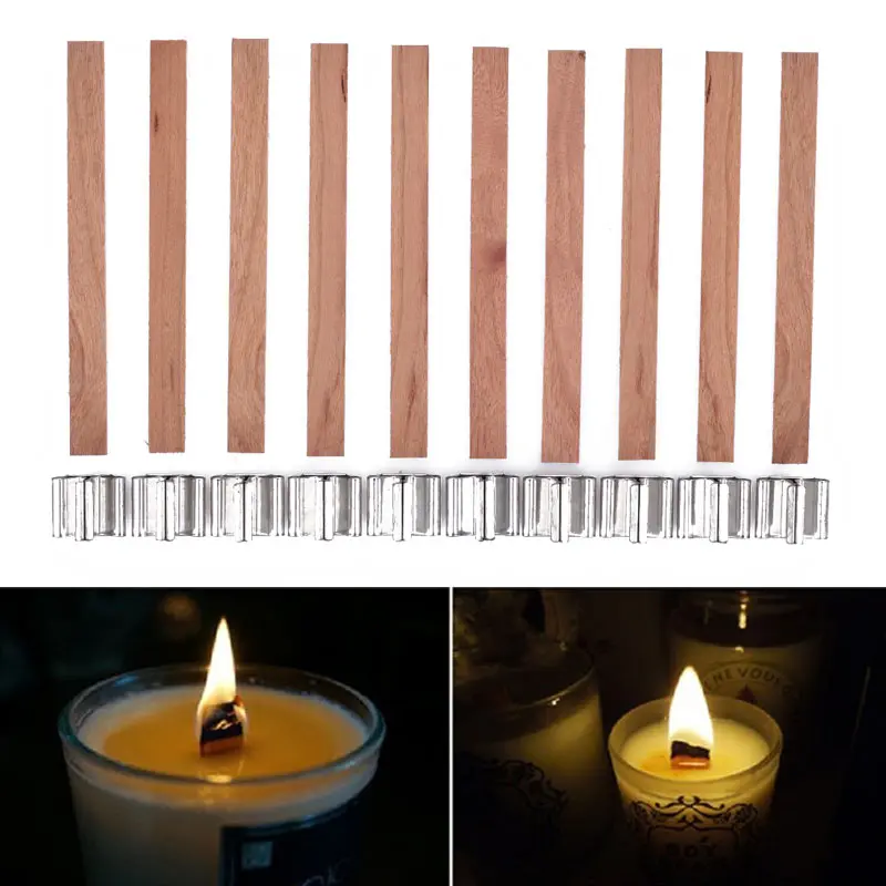 Лампы в форме свечи Фитили 10 шт./компл. DIY Вощеная сердцевина из хлопчатобумажной