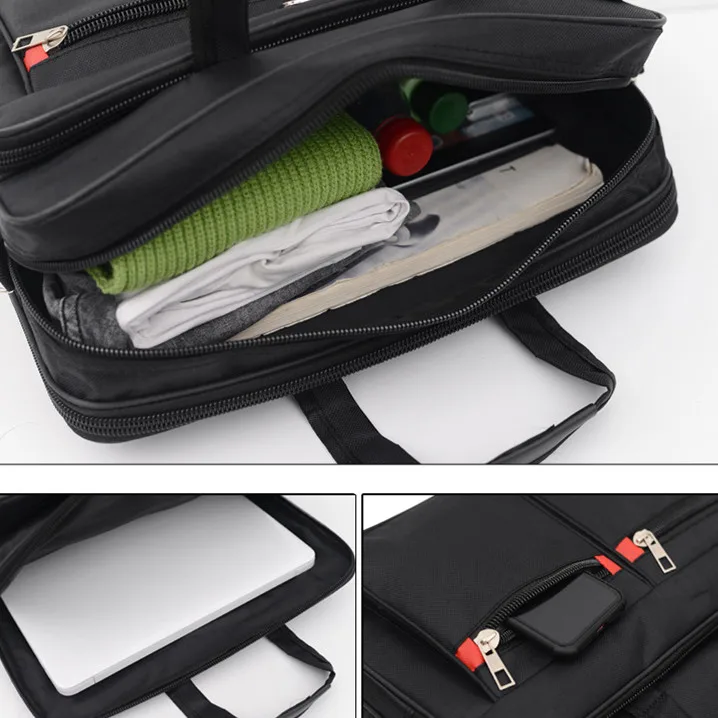 Men's Oxford Cloth Laptop Bag Briefcase Office Lighten Stylish Crossbody Shoulder Travel Cell Phone Computer Zip Pouch Supplies