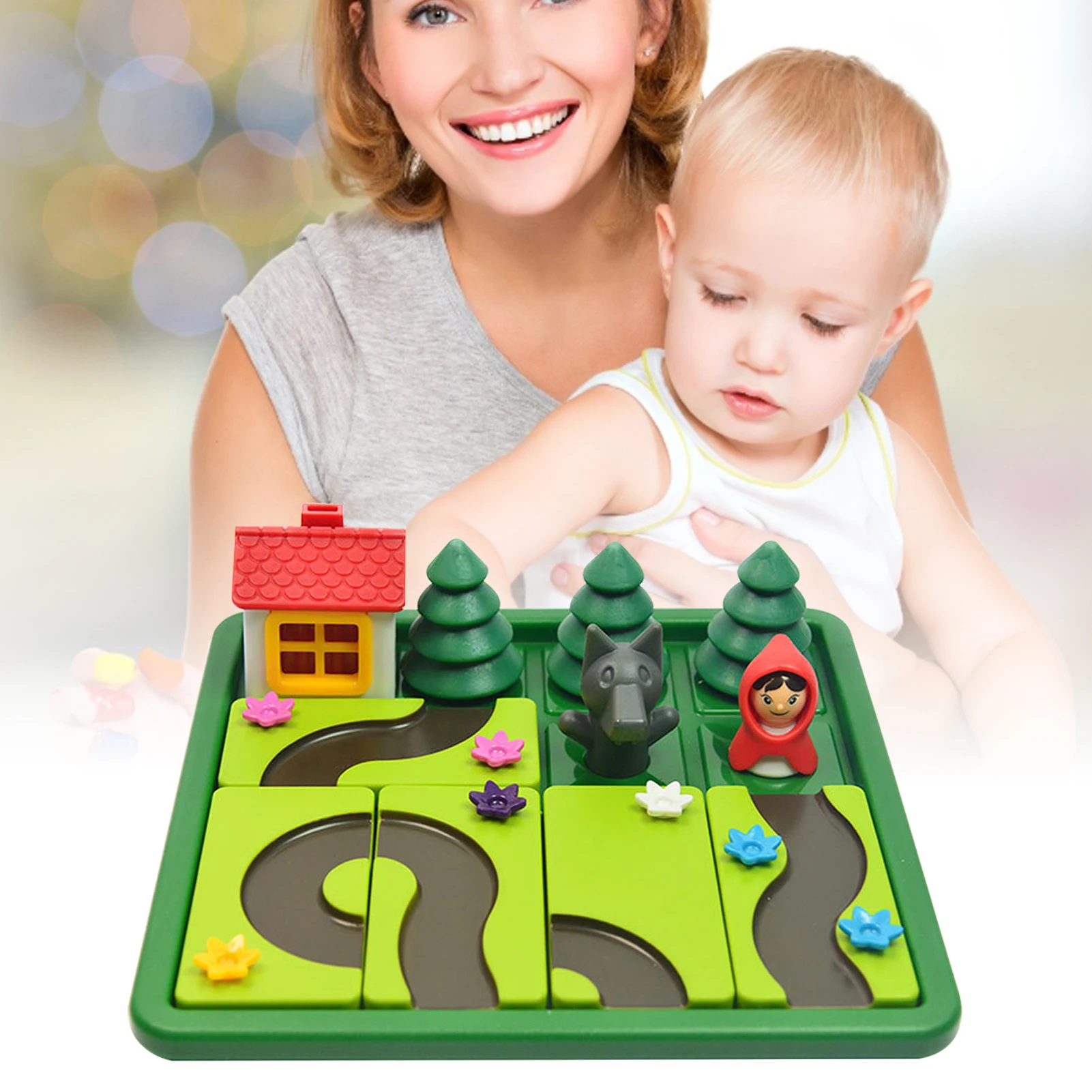 

Little Red Riding Hood And Big Bad Wolf Parent-child Intelligence Clearance Puzzle Solving Toy Puzzle Logic Thinking Board Game