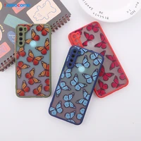 fashion butterfly matte camera protection phone cases for xiaomi mi 8 9t redmi note7 pro note8 pro note9 pro note10 back cover