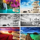 5d самодельная Персонализированная алмазная живопись с именем на заказ, художественный дорожный знак, постер, алмазная вышивка, Подарок на годовщину, украшение для дома