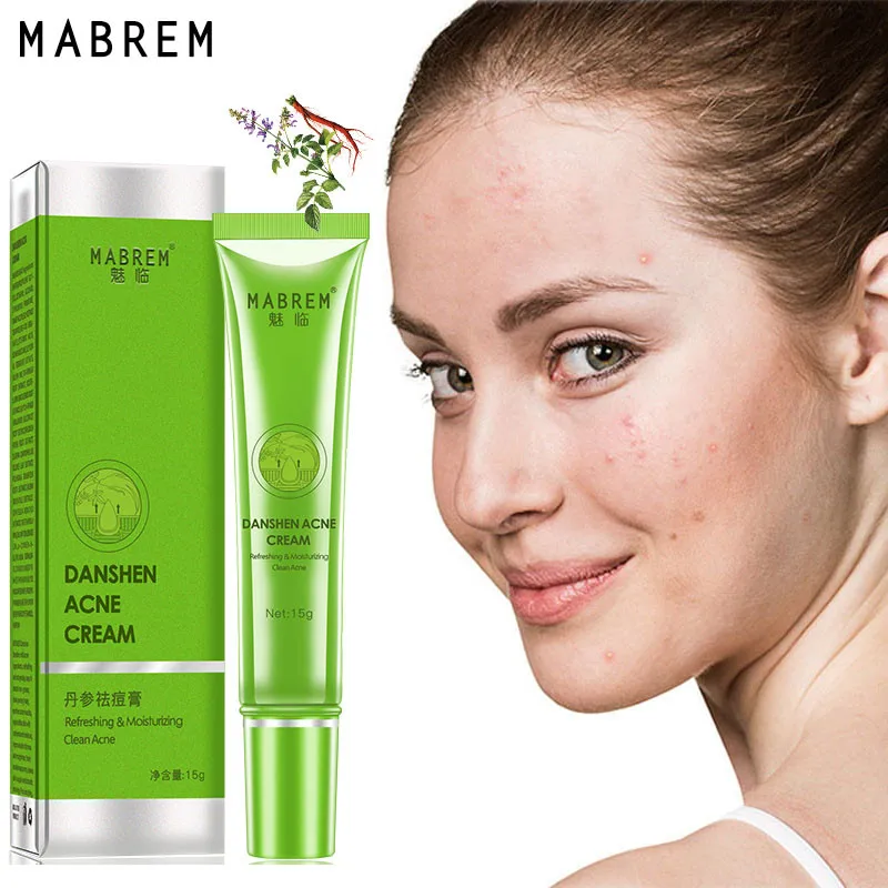 

Danshen Acne Removal Cream Acne Treatment Fade Pimples Acne Spots Oil Control Shrink Pores Whitening Smoothing Face Skin Care